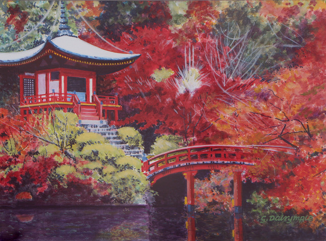 Japanese Garden - acrylic - George Dalrymple Japanese Garden - acrylic - George Dalrymple